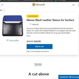 Maroo Leather Surface Laptop case/sleeve